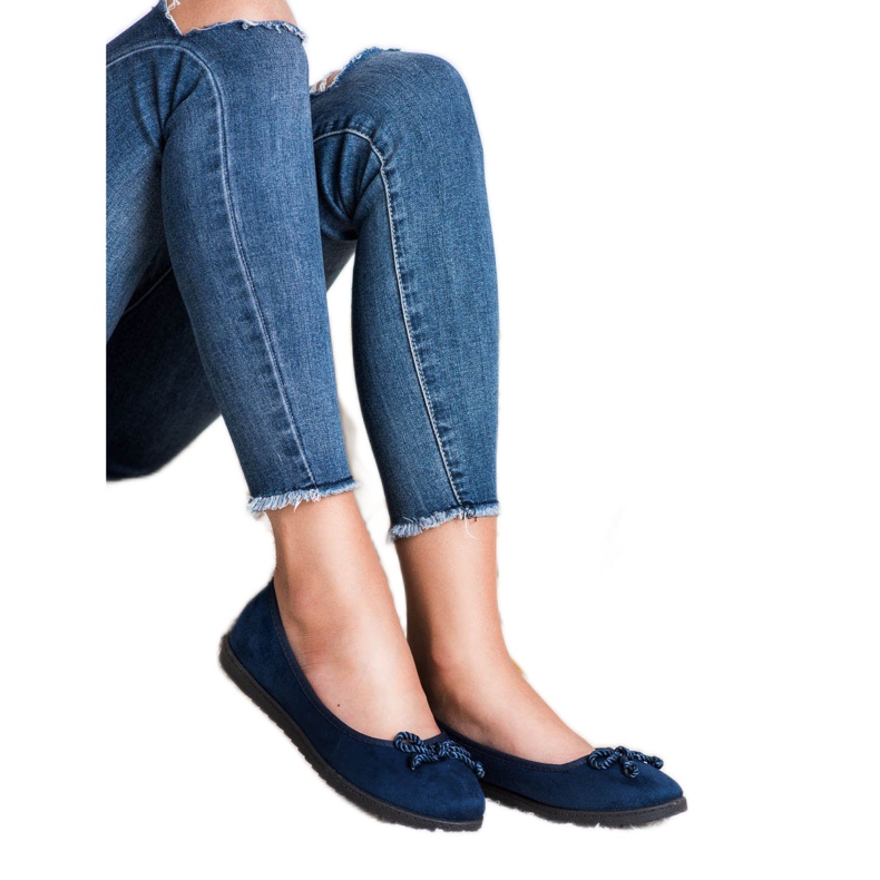 Comer Ballerine in camoscio blu 2