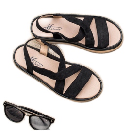 SHELOVET Sandali slip-on sulla piattaforma nero 2