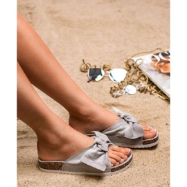 Diamantique Pantofole Con Fiocco grigio 2