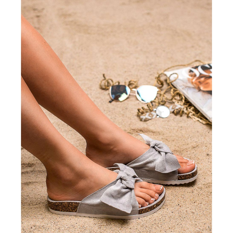 Diamantique Pantofole Con Fiocco grigio 2