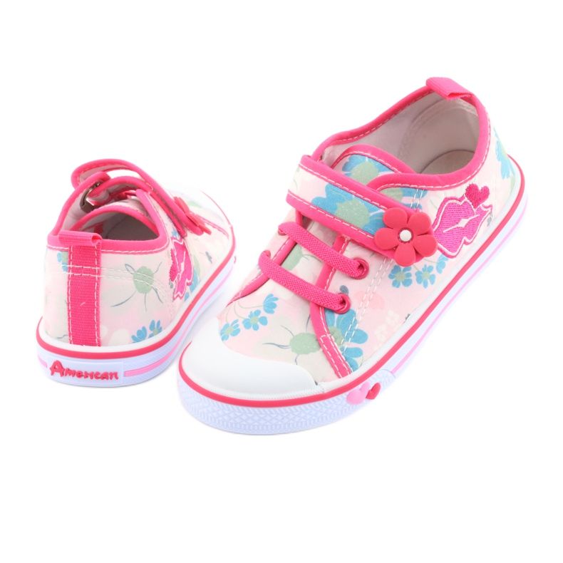 American Club Sneakers Mouth Soletta in pelle americana bianco marrone rosa 4
