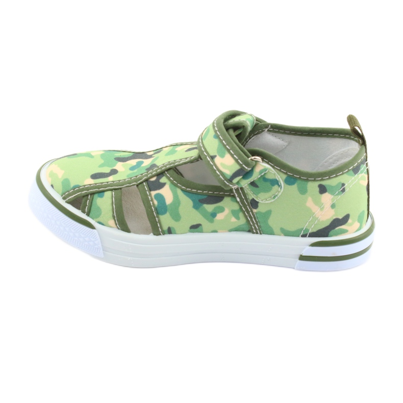 Scarpe da bambino American Club con velcro verde mimetico TEN 27/19 marrone grigio 2