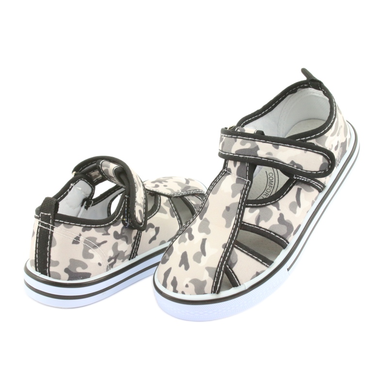 Scarpe da bambino American Club con soletta in pelle velcro bianco marrone nero grigio 4