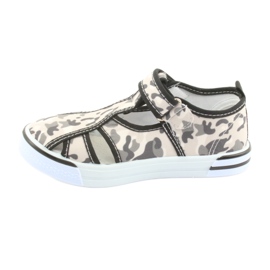 Scarpe da bambino American Club con soletta in pelle velcro bianco marrone nero grigio 2