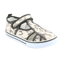 Scarpe da bambino American Club con soletta in pelle velcro bianco marrone nero grigio 1
