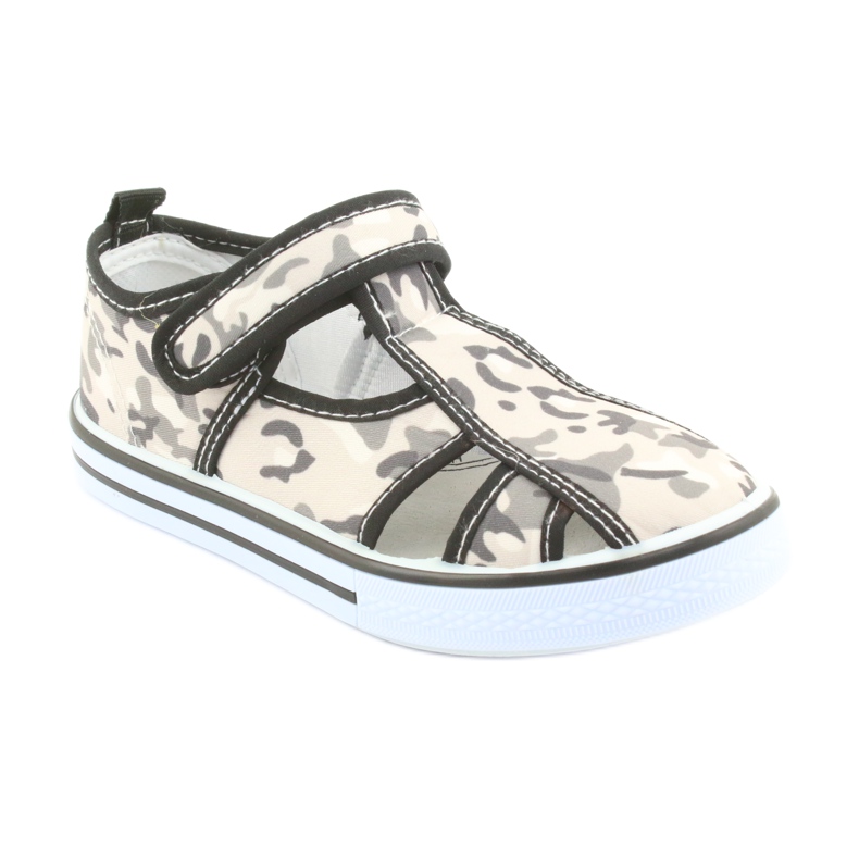 Scarpe da bambino American Club con soletta in pelle velcro bianco marrone nero grigio 1
