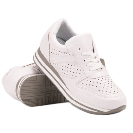 Kylie Scarpe sportive in ecopelle bianca 1