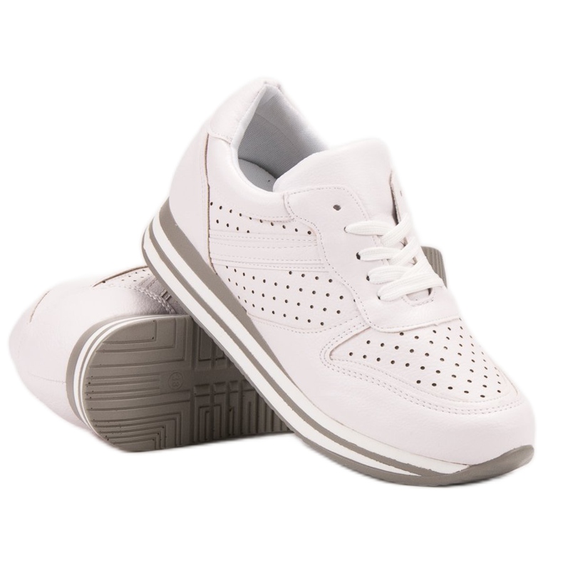 Kylie Scarpe sportive in ecopelle bianca 1