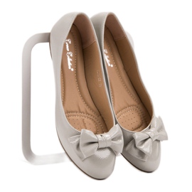Comer Ballerine Laccate Con Fiocco grigio 1