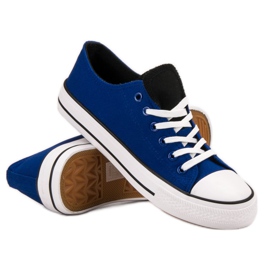 SHELOVET Scarpe da ginnastica basse blu 2
