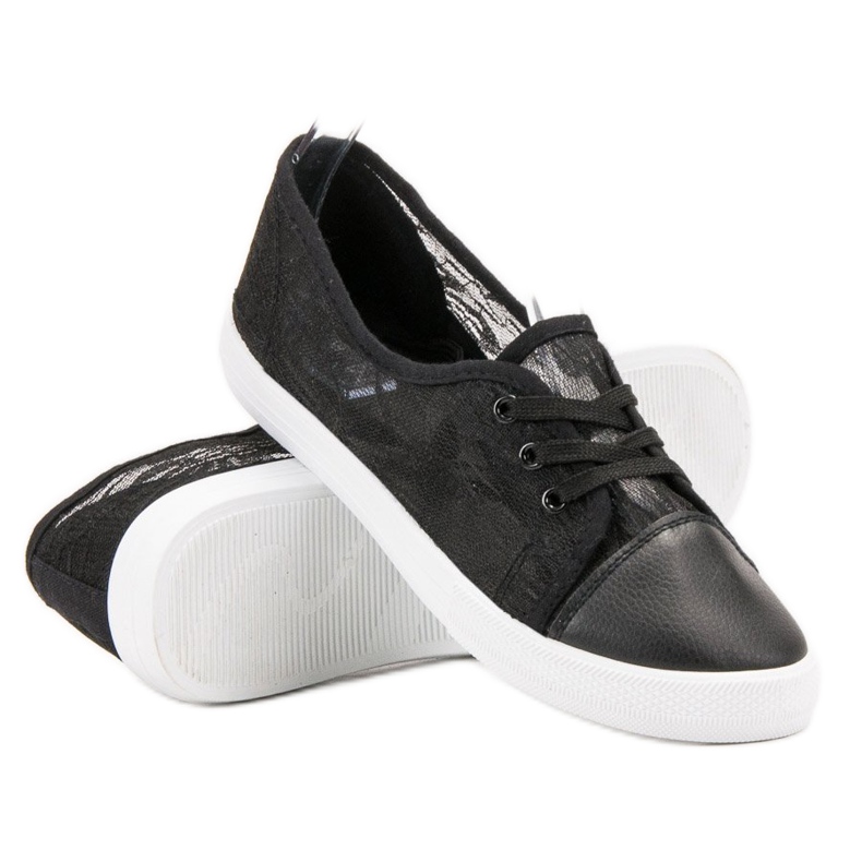 Mckeylor Sneakers basse in pizzo nero 1