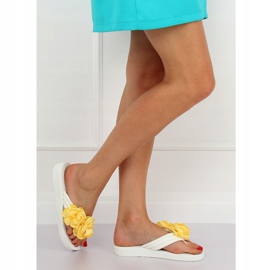 Infradito bianche TS-33 White bianco giallo 2