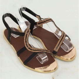 Sandali neri asimmetrici GD4157 Black nero 1