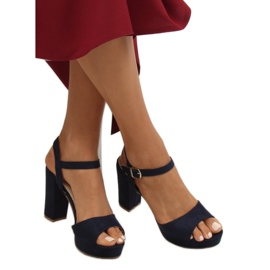 Sandali sulla piattaforma YL96095 Navy blu navy 1