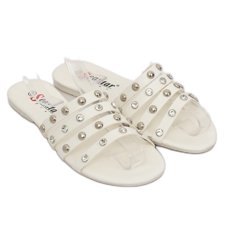 Pantofole da donna bianche DD83P White bianca 1