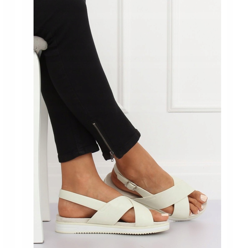 Sandali da donna bianchi 1495 White bianco 1