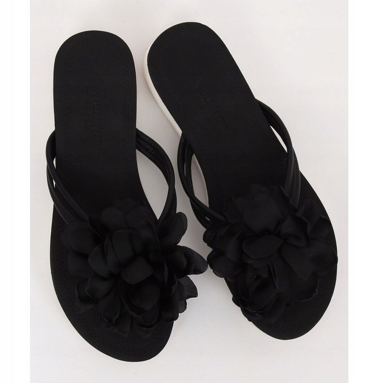 Infradito nere con fiore CK103 Black nero 1