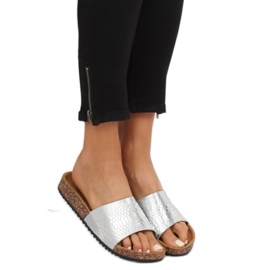 Ciabatte argento da donna argento PK44491 Argento grigio 1