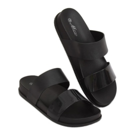 Pantofole nere da donna nere TS-23 Black nero 1