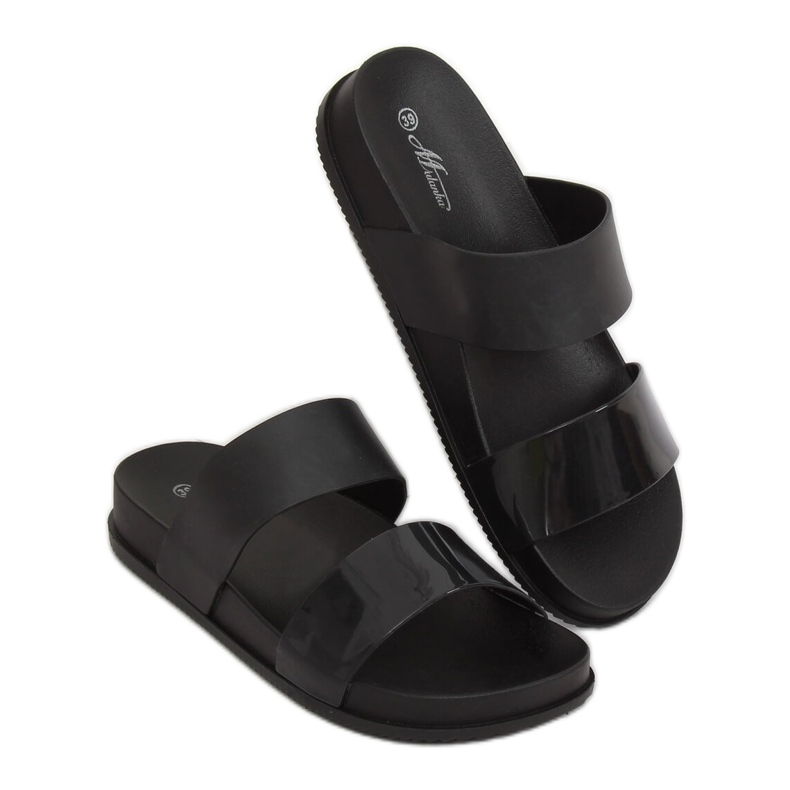 Pantofole nere da donna nere TS-23 Black nero 1