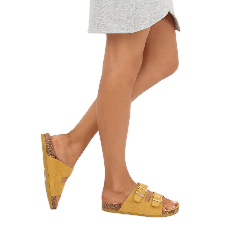 Pantofole gialle da donna gialle 6105 Yellow giallo 1