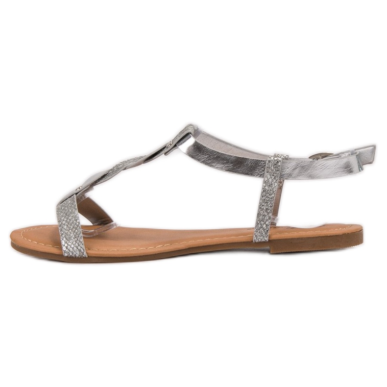 Mannika Sandali piatti argento grigio 1