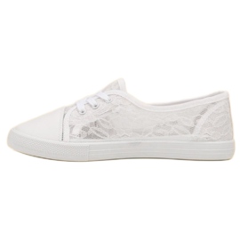Mckeylor Sneakers basse in pizzo bianca 1