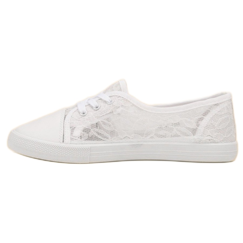 Mckeylor Sneakers basse in pizzo bianca 1