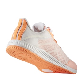 Scarpe da allenamento Adidas Gymbreaker Bounce W BB0983 bianca arancia 1