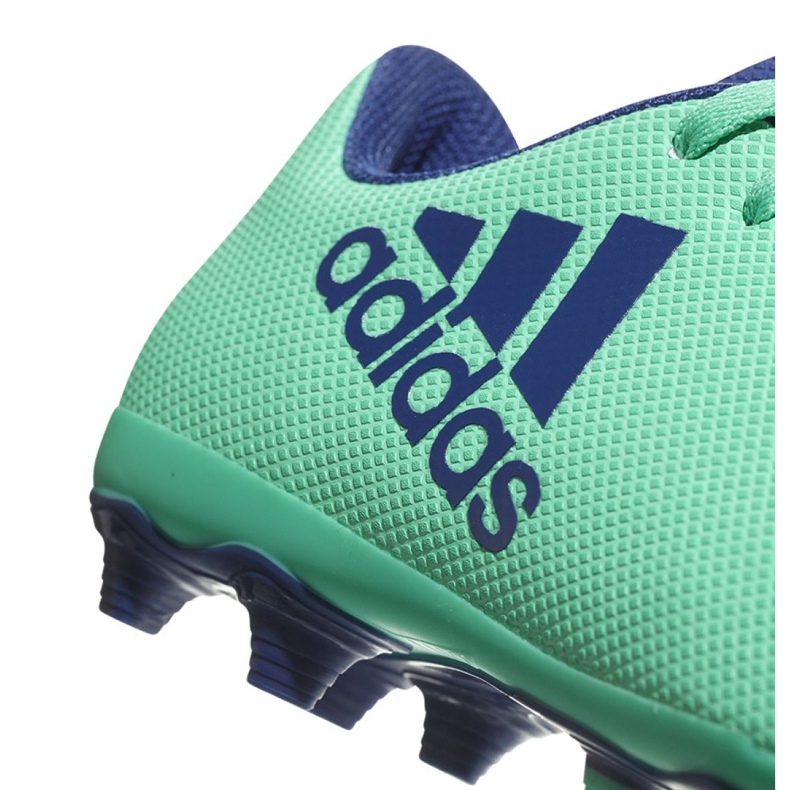 Scarpe da calcio Adidas X 17.4 FxG Jr CP9014 blu verde 2