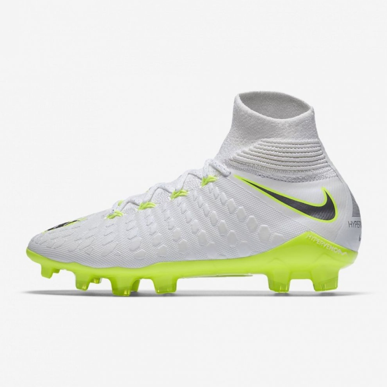 Scarpe da calcio Nike Hypervenom Phantom 3 Elite Dynamic Fit Fg Jr AJ3791-107 bianca bianca 1
