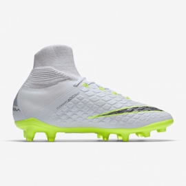 Scarpe da calcio Nike Hypervenom Phantom 3 Elite Dynamic Fit Fg Jr AJ3791-107 bianca bianca 2