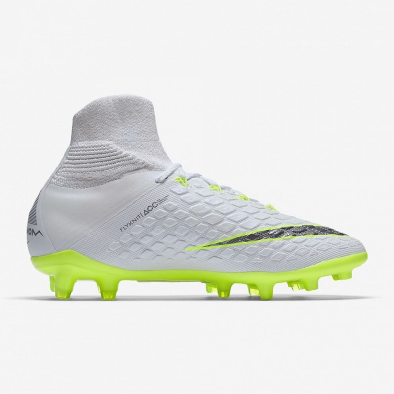Scarpe da calcio Nike Hypervenom Phantom 3 Elite Dynamic Fit Fg Jr AJ3791-107 bianca bianca 2