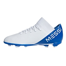 Scarpe da calcio Adidas Nemeziz Messi 18.3 FxG Jr DB2364 multicolore bianca 1
