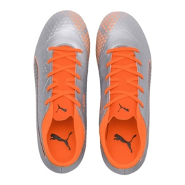 Scarpe da calcio Puma One 4 Syn Fg Jr 104782 01 multicolore grigio 2
