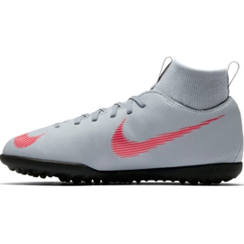 Nike Mercurial Superfly X 6 Club Tf Jr AH7345 060 Scarpe da calcio bianche bianco bianco 2
