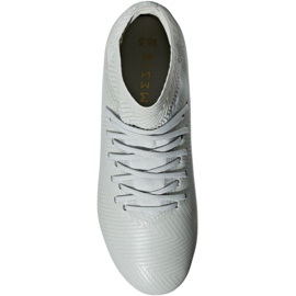 Le scarpe da calcio adidas Nemeziz 18.3 Fg Jr DB2353 bianco bianco 1