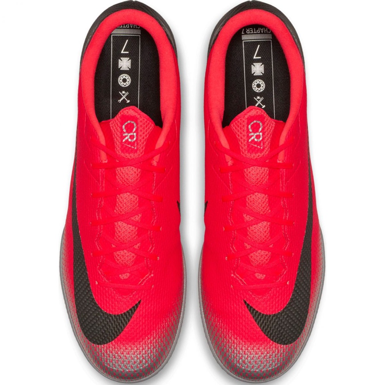 Scarpe indoor Nike Mercurial Vapor X 12 Academy CR7 Ic M AJ3731-600 rosso rosso 1