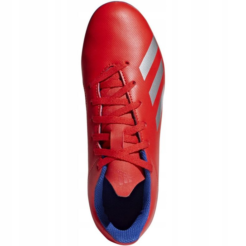 Scarpe da calcio Adidas X 18.4 FxG Jr BB9379 multicolore arance e rossi 1