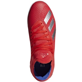Scarpe indoor adidas X 18.3 In Jr BB9396 multicolore rosso 1