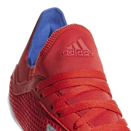 Scarpe indoor adidas X 18.3 In Jr BB9396 rosso multicolore 4