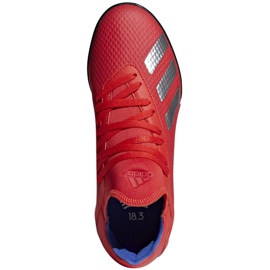 Scarpe da calcio Adidas X 18.3 Tf Jr BB9403 multicolore rosso 1