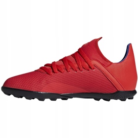 Scarpe da calcio Adidas X 18.3 Tf Jr BB9403 multicolore rosso 2