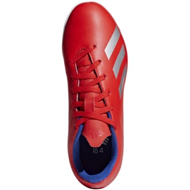 Scarpe indoor adidas X 18.4 In Jr BB9410 multicolore rosso 1