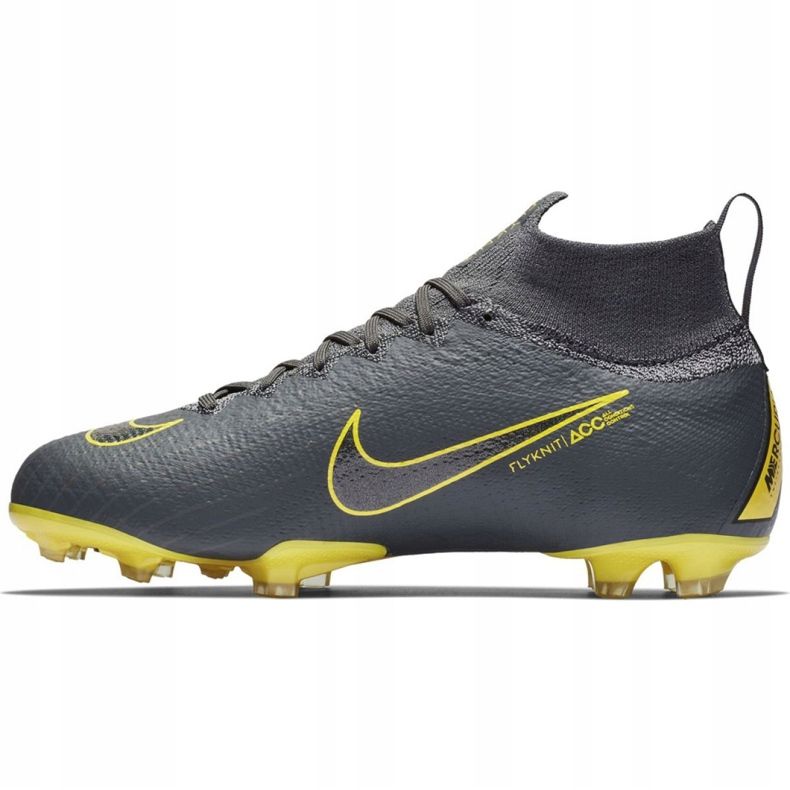 Nike Mercurial Superfly 6 Elite Fg Jr AH7340-070 scarpe da calcio nero grigio 2