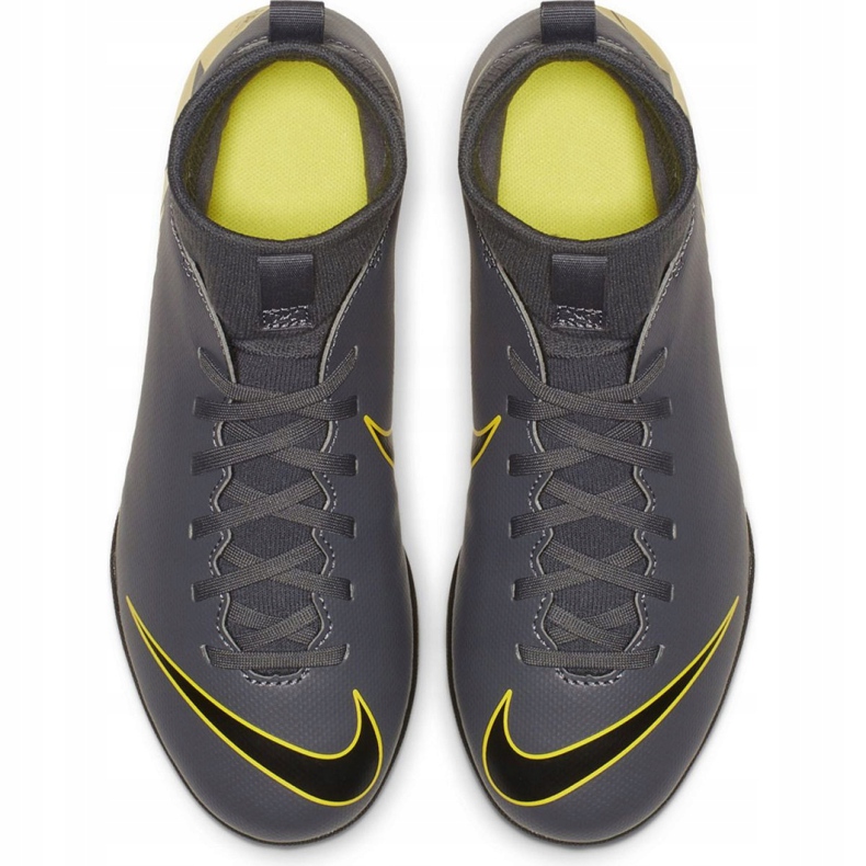Nike Mercurial Superfly X 6 Club Tf Jr AH7345-070 scarpe da calcio nero grigio 2