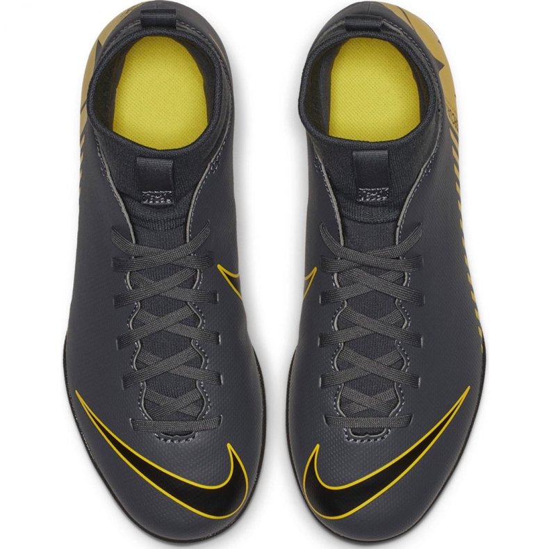 Scarpe indoor Nike Mercurial Superfly X 6 Club Ic Jr AH7346-070 nero grigio 2