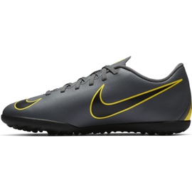 Nike Mercurial Vapor X 12 Club Tf Jr AH7355-070 scarpe da calcio nero grigio 1