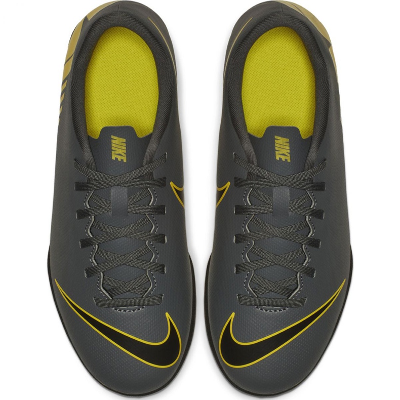 Nike Mercurial Vapor X 12 Club Tf Jr AH7355-070 scarpe da calcio nero grigio 2