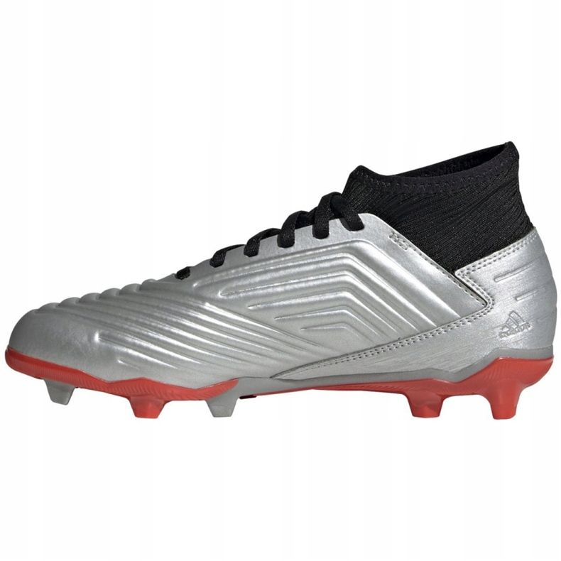 Scarpe da calcio Adidas Predator 19.3 Fg Jr G25795 multicolore d'argento 1